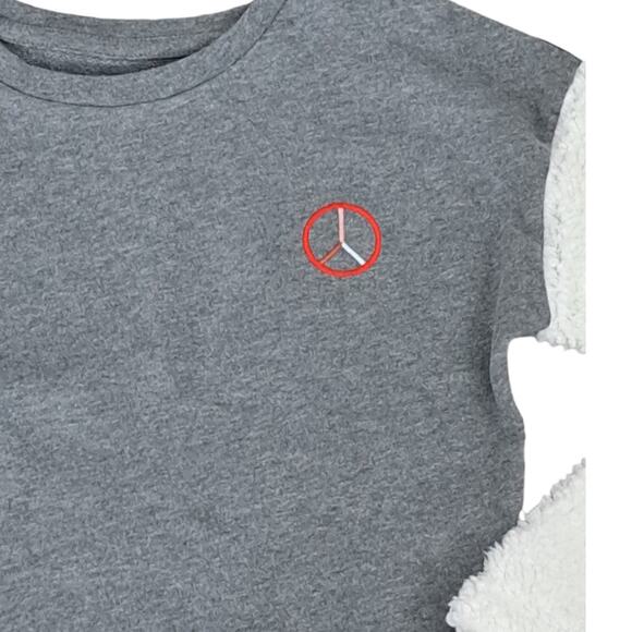 NWT Harper Canyon Girls Gray White Pullover Top Size Large 10 12 - Picture 4 of 5